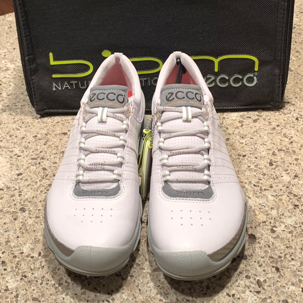 Ecco Biom Hydromax Golf Shoes -  White/Concrete